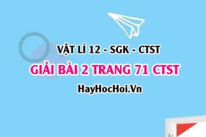 Giải bài 2 trang 71 Vật lí 12 Chân trời sáng tạo